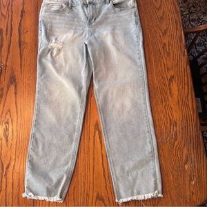 1822 Brand Frayed Hem Denim Jeans